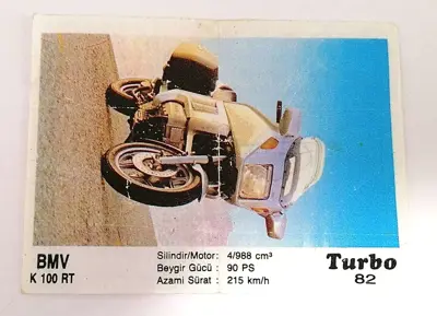Обява: ⭐ Картинка Turbo Турбо черно 82 BMV K 100 RT ⭐