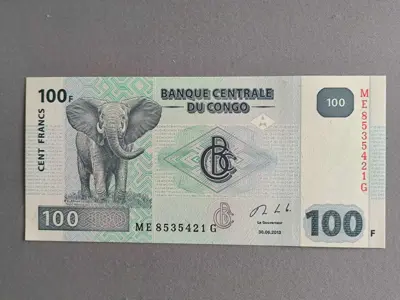 Обява: Банкнота - Конго - 100 франка UNC | 2013г.