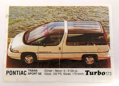 Обява: ⭐ Картинка Turbo Турбо черно 173 Pontiac Trans Sport ⭐