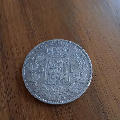Обява: 5 франка 1873 Белгия