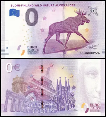 Обява: ⭐ Финландия 2019 0 евро Suomi - Finland Wild Nature Alces Alces UNC нова ⭐