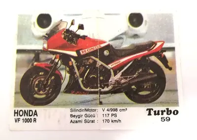 Обява: ⭐ Картинка Turbo Турбо черно 59 Honda VF 1000 R ⭐