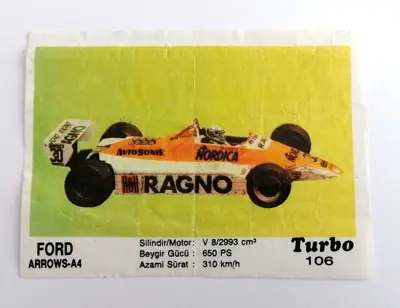 Обява: ⭐ Картинка Turbo Турбо черно 106 Ford Arrows-A4 ⭐