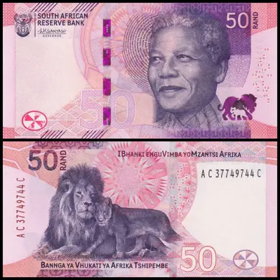 Обява: 🇿🇦 Южна Африка 2023 50 ранд UNC нова 🇿🇦