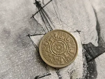 Обява: Монета - Великобритания - 2 шилинга | 1953г.