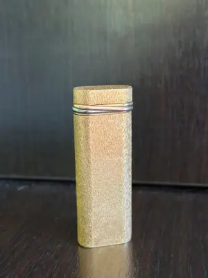 Обява: Rare Vintage Cartier Vendôme Oval Lighter - Bark/Sand Finish - Gold Plated - Working