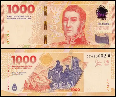 Обява: 🇦🇷 Аржентина 2023 1000 песос UNC нова 🇦🇷