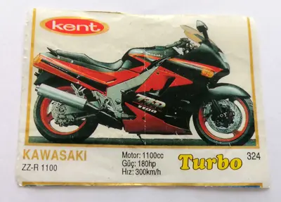 Обява: ⭐ Картинка Turbo Турбо жълто 324 Kawasaki ZZ-R 1100 ⭐