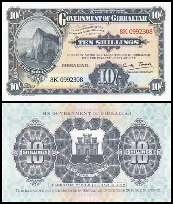 Обява: 🇬🇮 Гибралтар 2018 10 шилинга UNC нова 🇬🇮
