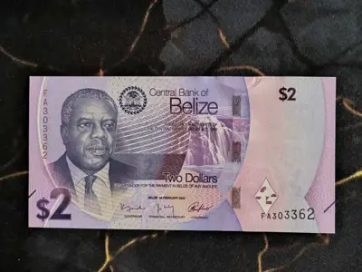 Обява: Банкнота - Белиз - 2 долара UNC | 2025г.