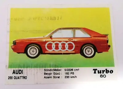 Обява: ⭐ Картинка Turbo Турбо черно 80 Audi 200 Quattro ⭐