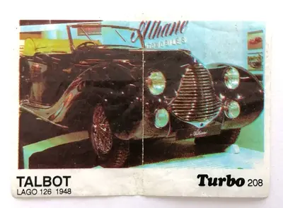 Обява: ⭐ Картинка Turbo Турбо черно 208 Talbot Lago 126 ⭐