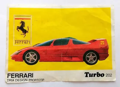 Обява: ⭐ Картинка Turbo Турбо черно 202 Ferrari Tria Design ⭐