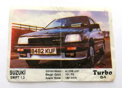 Обява: ⭐ Картинка Turbo Турбо черно 84 Suzuki Swift 1,3 ⭐