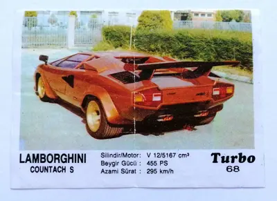 Обява: ⭐ Картинка Turbo Турбо черно 68 Lamborghini Countac ⭐