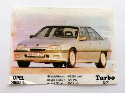 Обява: ⭐ Картинка Turbo Турбо черно 57 Opel Omega GL ⭐