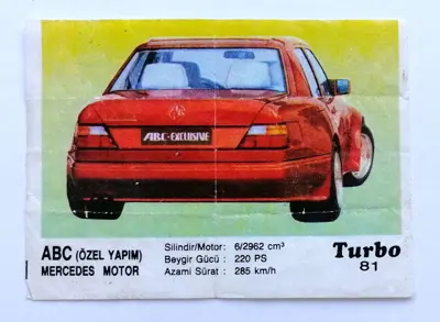 Обява: ⭐ Картинка Turbo Турбо черно 81 ABC (Ozel Yapim) ⭐