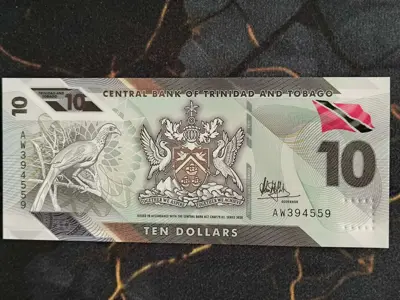 Обява: Банкнота - Тринидад и Тобаго - 10 доларa UNC | 2020г