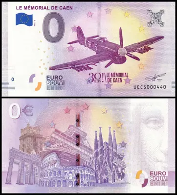 Обява: ⭐ Франция 2018 0 евро Le Mémorial de Caen UNC нова ⭐