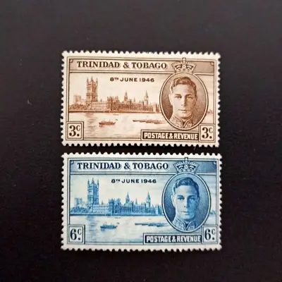 Обява: 🇹🇹 Тринидад и Тобаго 1946 3 и 6 цента Краят на Втората Световна Война 🇹🇹