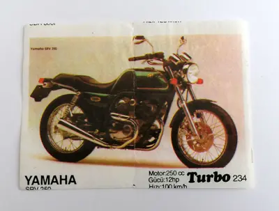 Обява: ⭐ Картинка Turbo Турбо черно 234 Yamaha SRV 250 ⭐