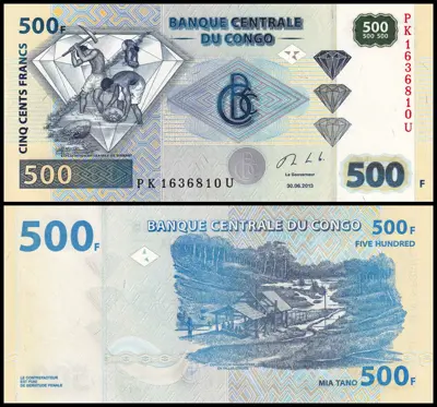 Обява: 🇨🇩 Конго ДР 2013 500 франка UNC нова 🇨🇩