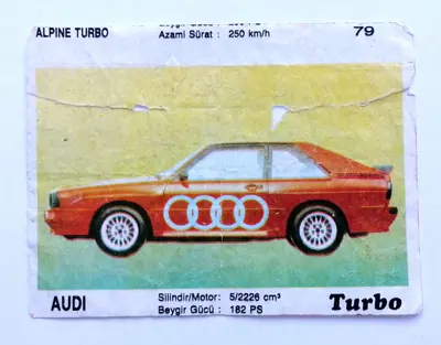 Обява: ⭐ Картинка Turbo Турбо черно 80 Audi 200 Quattro ⭐