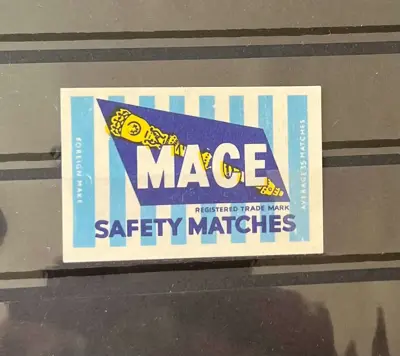 Обява: Англия - Кибритен етикет Mace Safety Matches