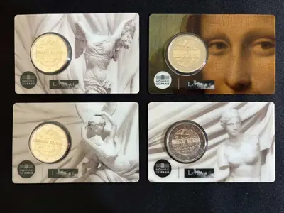 Обява: Комплект Франция 2025 година - Музей "Лувър' – 4 карти по 2 евро BU