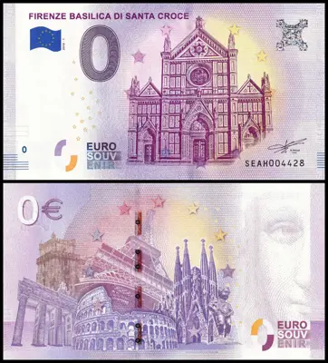 Обява: ⭐ Италия 2018 0 евро Firenze Basilica di Santa Croce UNC нова ⭐