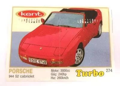 Обява: ⭐ Картинка Turbo Турбо жълто 274 Porsche 944 S2 ⭐