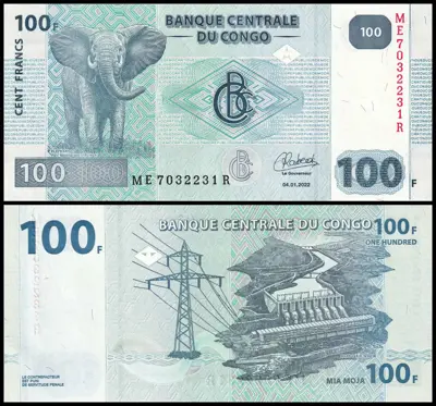 Обява: 🇨🇩 Конго ДР 2022 100 франка UNC нова 🇨🇩