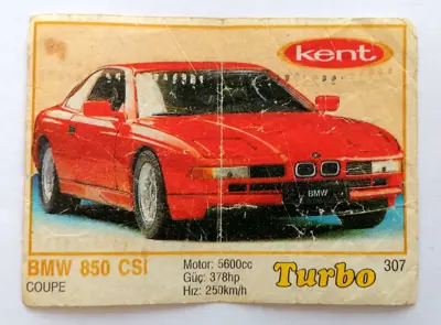 Обява: ⭐ Картинка Turbo Турбо жълто 307 BMW 850 CSI Coupe ⭐