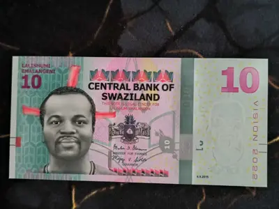 Обява: Банкнота - Свазиленд - 10 емалангени UNC | 2022г.