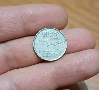 Обява: 25 цента Нидерландия 1980