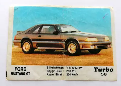 Обява: ⭐ Картинка Turbo Турбо черно 58 Ford Mustang GT ⭐