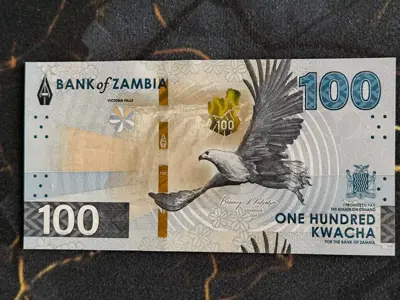 Обява: Банкнота - Замбия - 100 квача UNC | 2024г.