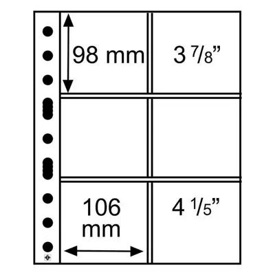 Обява: Grande 3/2C за снимки за шест снимки на прозрачен лист 106х98 мм / 5 броя