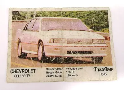 Обява: ⭐ Картинка Turbo Турбо черно 86 Chevrolet Celebrity ⭐