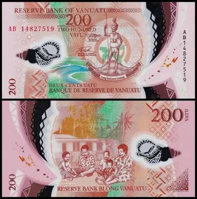 Обява: 🇻🇺 Вануату 2014 200 вату полимер UNC нова 🇻🇺