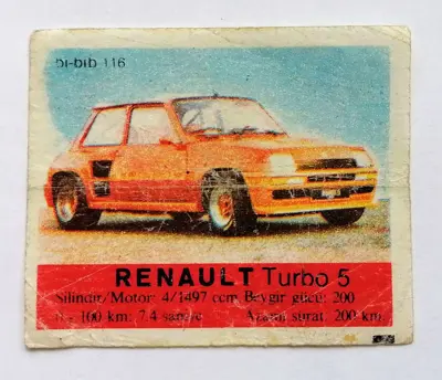 Обява: ⭐ Картинка Би-Бип 116 Renault Turbo 5 ⭐