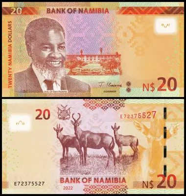 Обява: 🇳🇦 Намибия 2022 20 долара UNC нова 🇳🇦