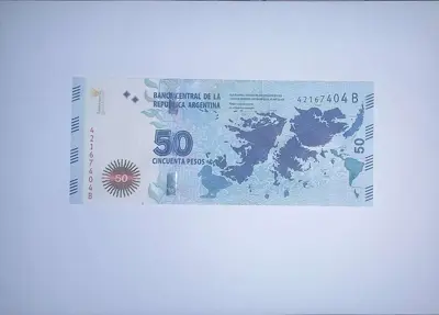 Обява: Аржентина 50 песос 2015 UNC