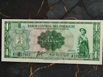 Обява: Банкнота - Парагвай - 1 гуарани UNC | 1963г.