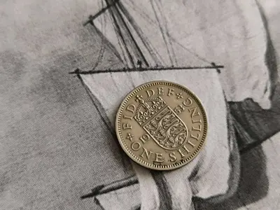 Обява: Монета - Великобритания - 1 шилинг | 1953г.