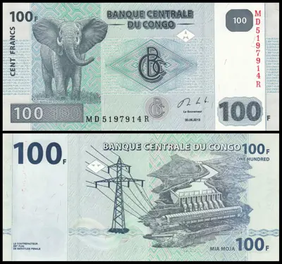 Обява: 🇨🇩 Конго ДР 2013 100 франка UNC нова 🇨🇩