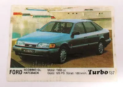 Обява: ⭐ Картинка Turbo Турбо черно 137 Ford Scorpio GL ⭐