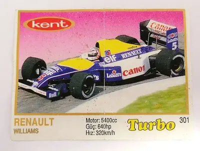Обява: ⭐ Картинка Turbo Турбо жълто 301 Renault Williams ⭐