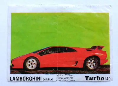 Обява: ⭐ Картинка Turbo Турбо черно 149 Lamborghini Diablo ⭐