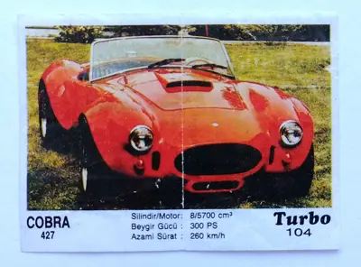 Обява: ⭐ Картинка Turbo Турбо черно 104 Cobra  427 ⭐